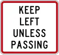 Keep Left Unless Passing