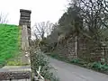 A missing bridge east of Newmilns viaduct in 2007