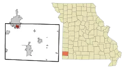 Location of Leawood, Missouri