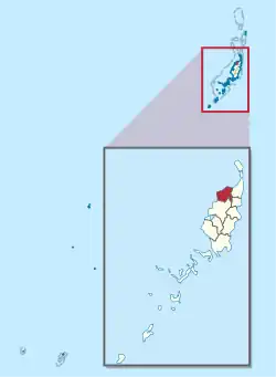 Location of Ngardmau in Palau
