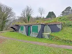 No.2 Gun Floor & War Shelter (B.O.P in background)