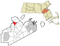 Location in Norfolk County in Massachusetts