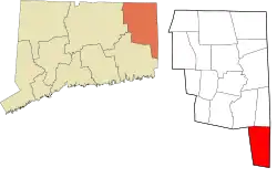 Voluntown's location within the Northeastern Connecticut Planning Region and the state of Connecticut
