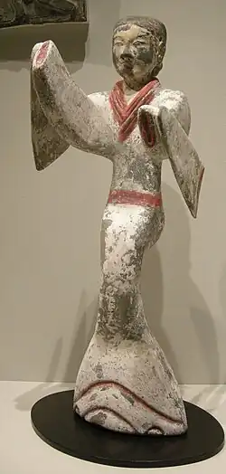 Tomb figure of dancing girl, Han dynasty (202 BCE—220 CE)