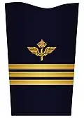 Mess jacket sleeve insignia for a lieutenant colonel