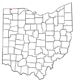 Location of Fayette, Ohio