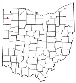 Location of Sherwood, Defiance County, Ohio