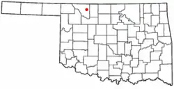 Location of Alva within Oklahoma