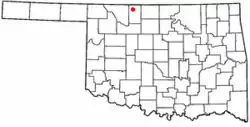 Location of Burlington, Oklahoma