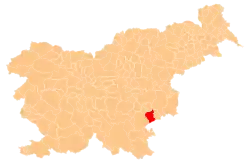 The location of the Municipality of Šentjernej
