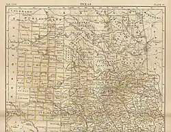Image 9Map of Indian Territory (Oklahoma) 1889. Britannica 9th ed. (from History of Oklahoma)
