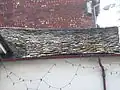 Old Swan, Rhayader showing flagstone roofing