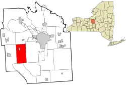 Location in Onondaga County and the state of New York.