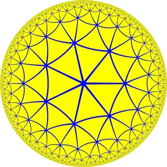 Order-7 triangular tiling