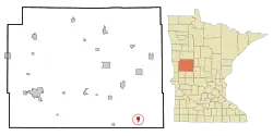 Location of Parkers Prairie within Otter Tail County, Minnesota