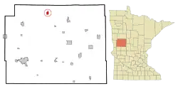 Location of Vergas, Minnesota