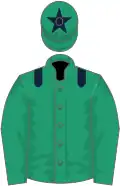 Emerald green, dark blue epaulets and star on cap