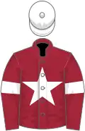 Maroon, White star, armlets and cap