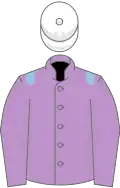 Mauve, Light Blue epaulets, White cap