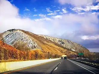 Approaching Lehigh Gap on PA 248 eastbound
