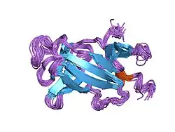 2cnj: NMR STUDIES ON THE INTERACTION OF INSULIN-GROWTH FACTOR II (IGF-II) WITH IGF2R DOMAIN 11