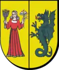 The coat of arms of the municipality of Lesznowola.