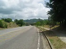 A stretch of Puerto Rico Highway 503 (PR-503) heading northbound in Barrio Portugués Rural, in Ponce, Puerto Rico