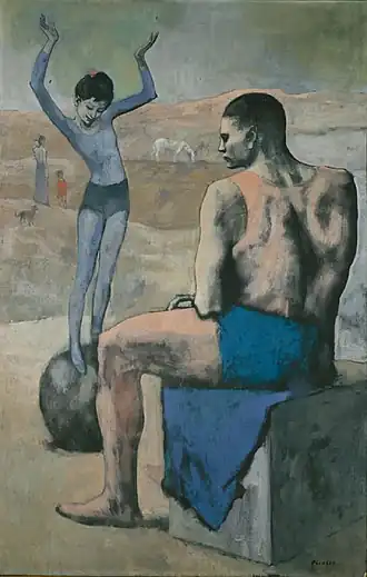 Pablo Picasso, 1905, Girl on a Ball, oil on canvas, 147 × 95 cm, Pushkin Museum, Moscow
