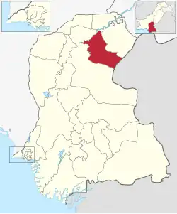 Map of Sindh with Sukkur District highlighted