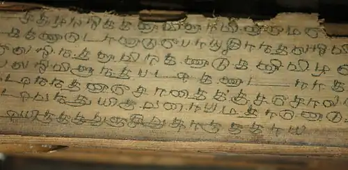 A palm-leaf manuscript