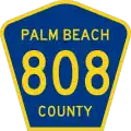 State Road 808 and County Road 808 marker