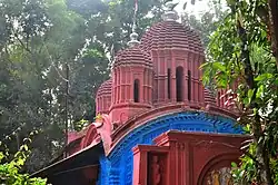 Radhagobinda temple – unskilled restoration work has ruined terracotta plaques