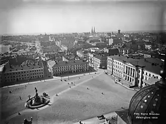 View from the tower of the cathedral towards southwest in 1909