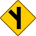P-18 Roadway splits off to the left