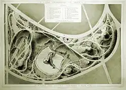 Map of the park at the time of its opening in 1867