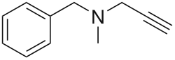 Skeletal formula of pargyline
