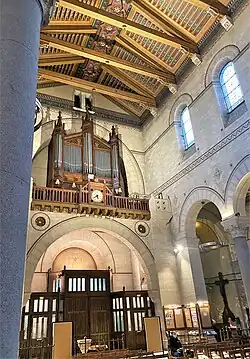 The grand organ in the tribune