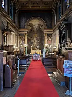 The interior seen from the entrance