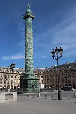 The Vendôme column, by Jacques Gondouin and Jean-Baptiste Lepére, sculpture by Étienne Bergeret (1806–1810)