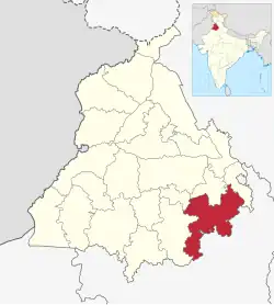 Location in Punjab