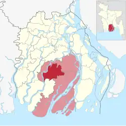 Location of Patuakhali Sadar