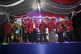 Calung jinjing performance in West Java.