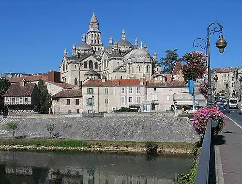 Five domes and bell tower of Saint-Front Cathedral in Périgueux