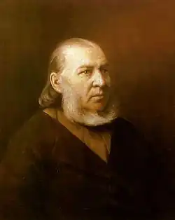 Portrait of Aksakov by Vasily Perov