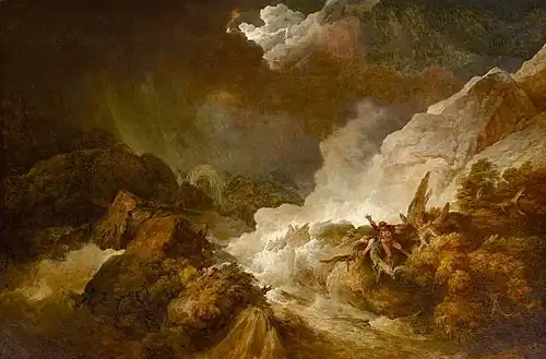 Storm and Avalanche near the Scheidegg in the Valley of Lauterbrunnen, 1804