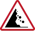 Falling debris (left)
