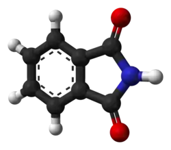 ball-and-stick model of the phthalimide molecule