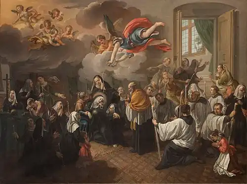 The death of Saint Giuliana Falconieri, Pier Leone Ghezzi, 1737