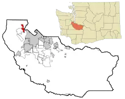 Location of Gig Harbor, Washington