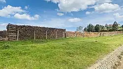 Piles of chopped dry ecalyptus wood in near Butare town in Bushenyi district in Western Uganda